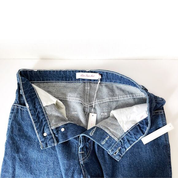 LISA SAYS GAH NWT Ellis Side Slits Low Rise Jean in Stonewash Indigo Size 10 - Picture 10 of 14